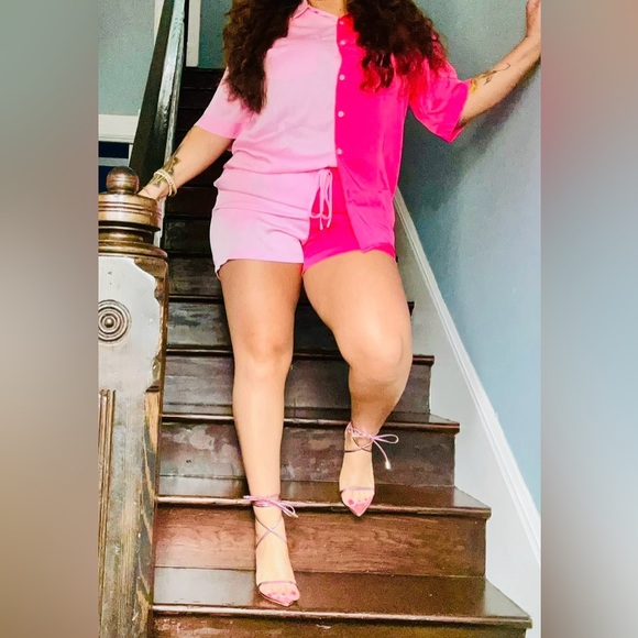 Pink Color Block PJ set - Picture 9 of 9